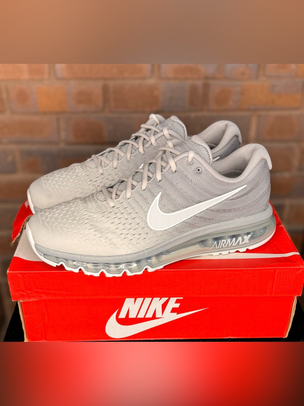 Nike Air Max 2017 Light Bone White Men’s Running Shoes Size 11.5 (164)